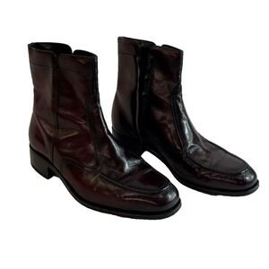 Florsheim Men's Size 8.0  Duke Leather High Top Zip Dress Dark Brown Boots